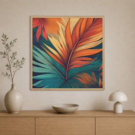 Wallity Pintura en Lienzo Decorativa Enmarcada 60 x 60 cm Multicolor